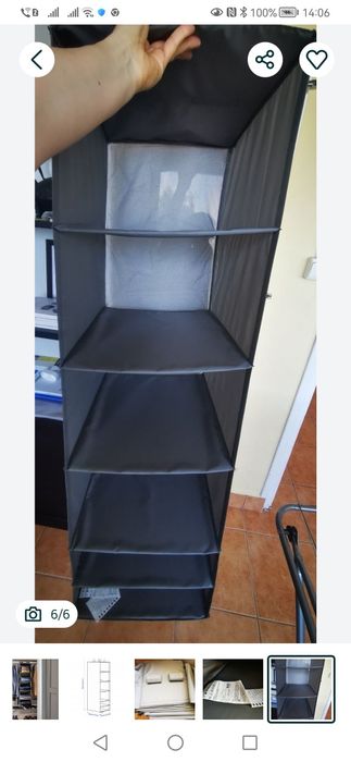 Półki wiszące do szafy Ikea Skubb szare 35x45x125 cm idealny stan