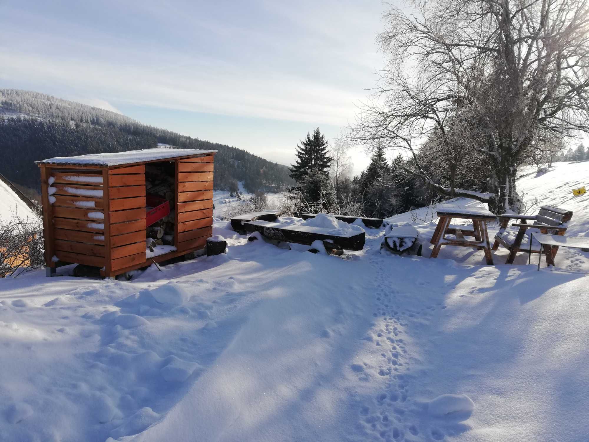 Sowi Stok domek z widokiem Góry Sowie Sokolec Sudety