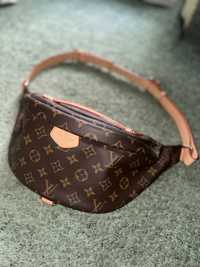 Шкіряна Сумка бананка louis vuitton bum bag