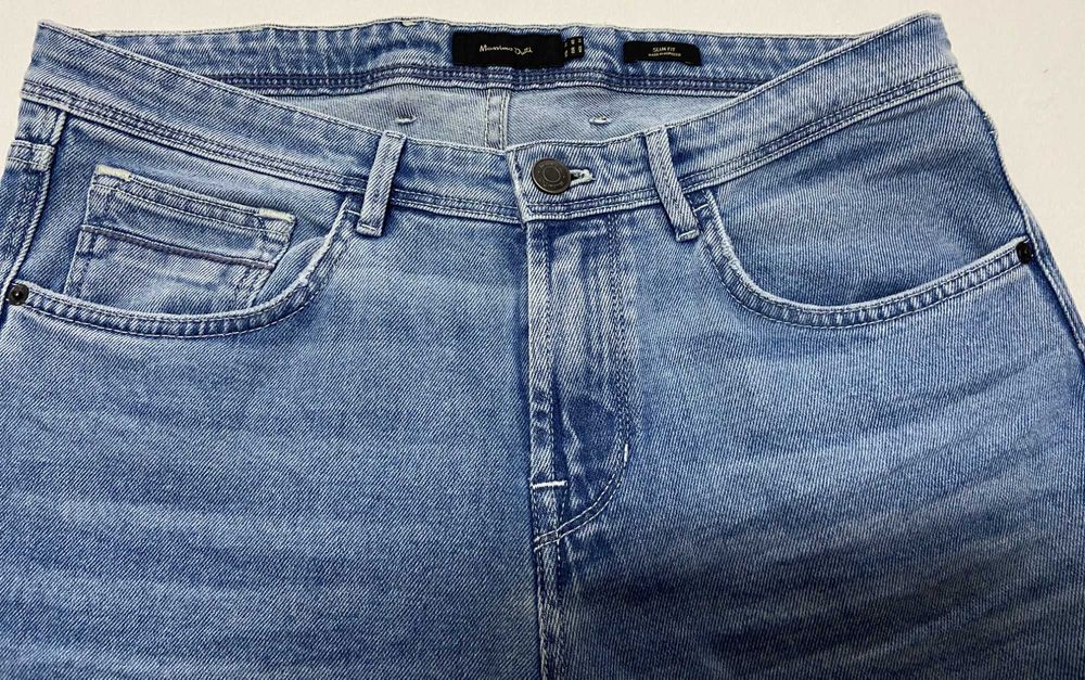 Calças Massimo Dutti Ganga Azul Claro Tamanho 40 Slim Fit Novas