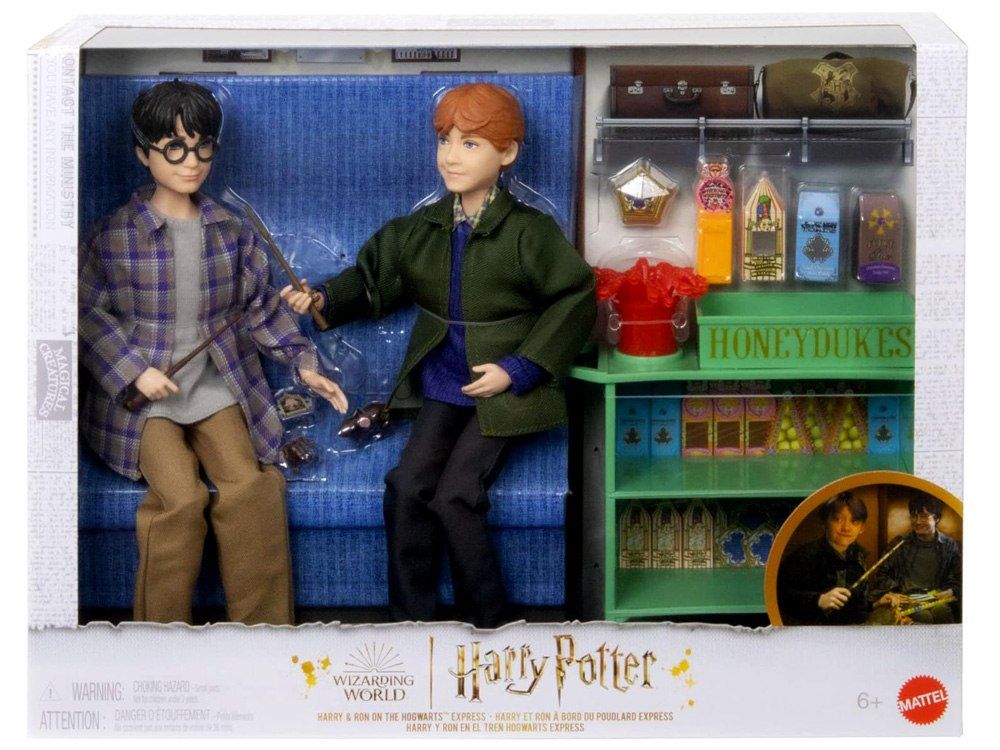 Mattel duży zestaw lalka Harry Potter Ron w pociągu do Hogwartu ZA5082