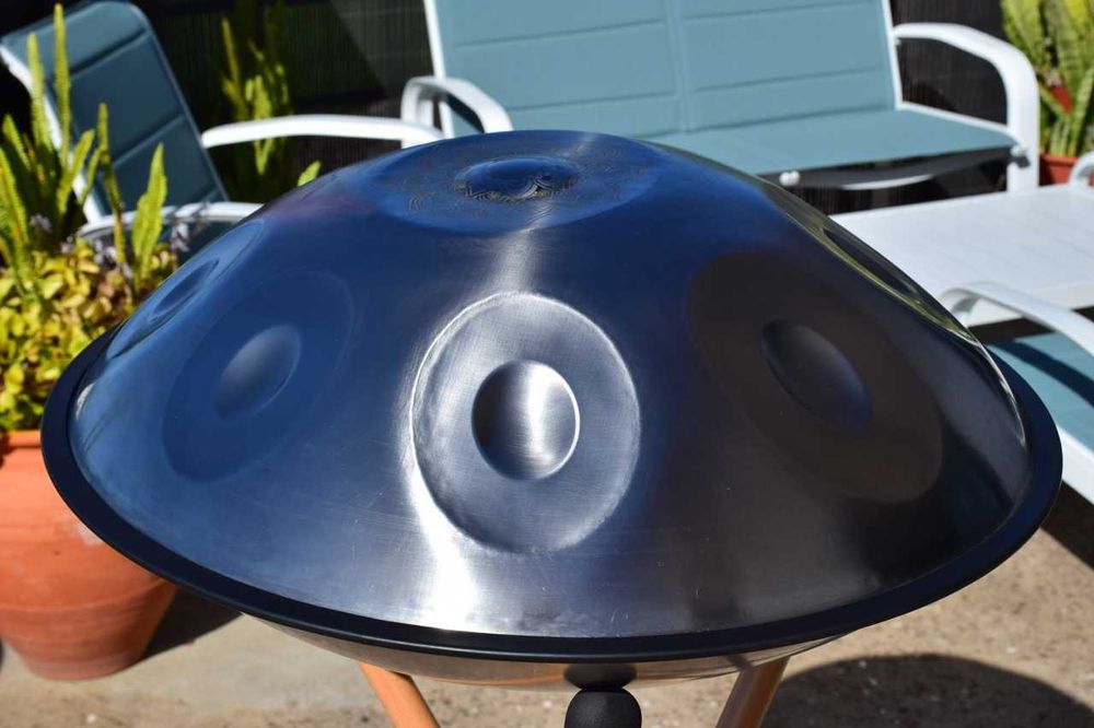 UGUR D Kurd minor 9 handpan argênteo com saco