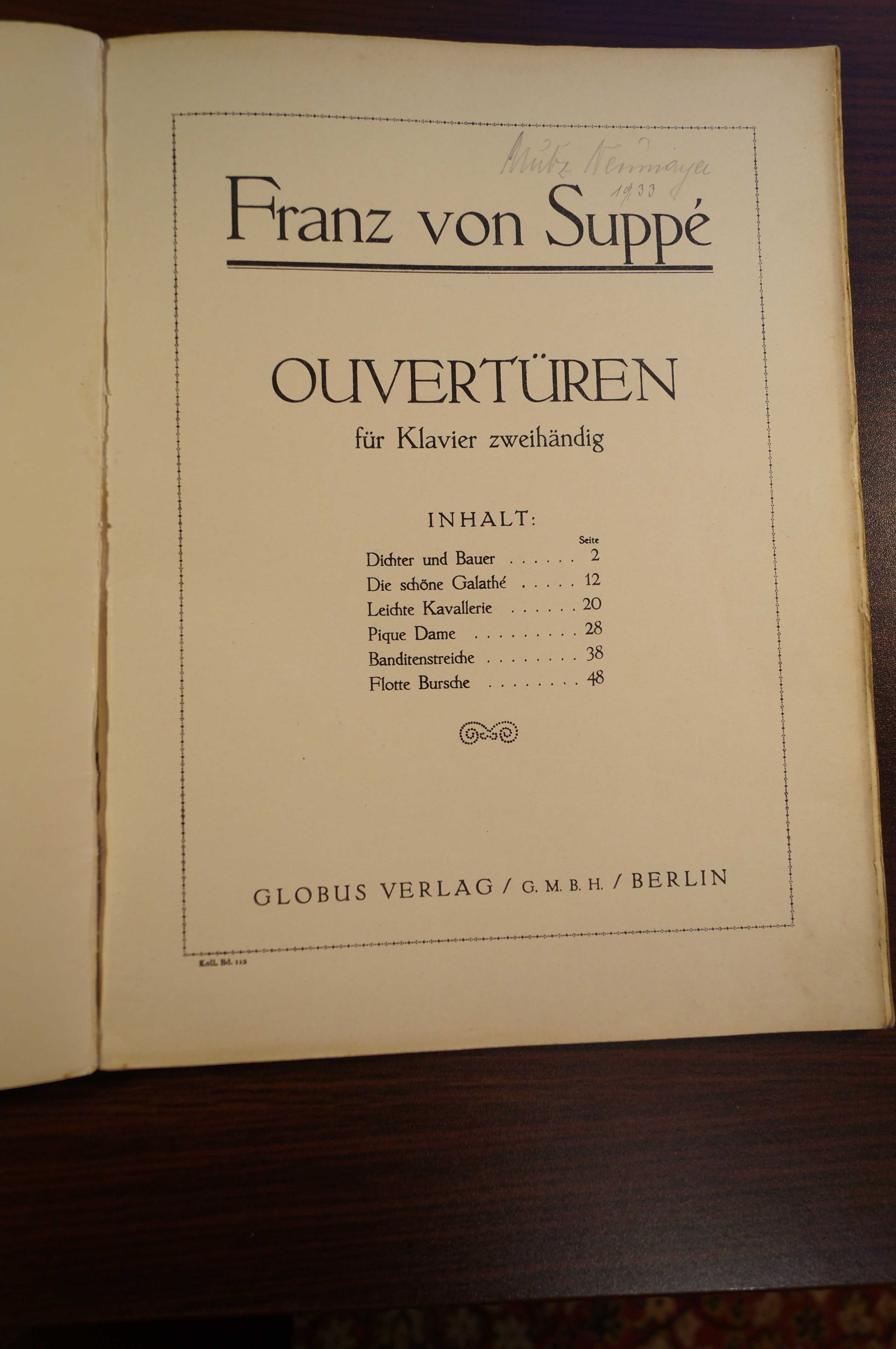 Album - nuty 6-ciu uwertur słynnych operetek - Franz von Suppe