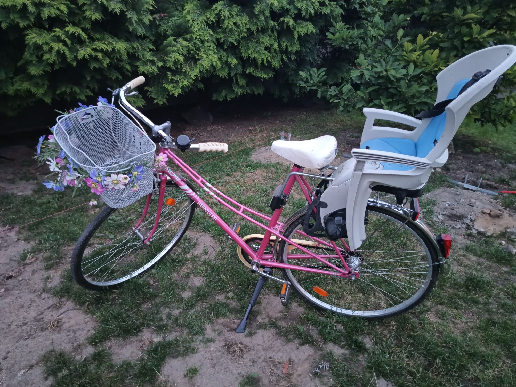 Rower retro Hercules cudowny z koszykiem fotelik hamax