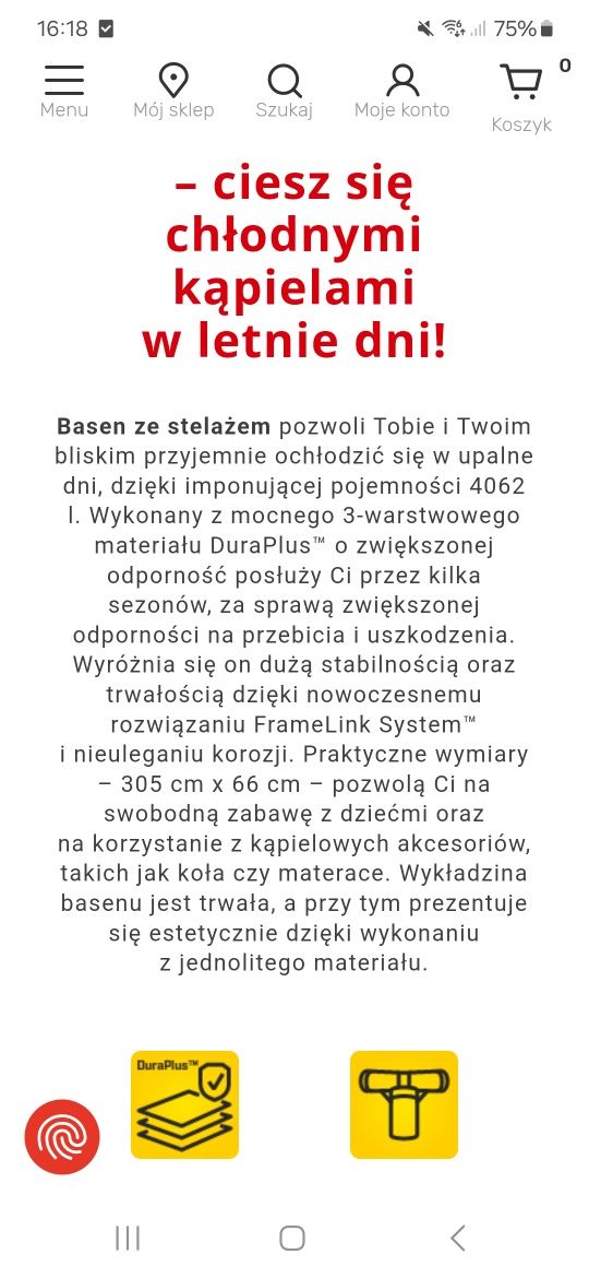 Basen stelazowy Bestway