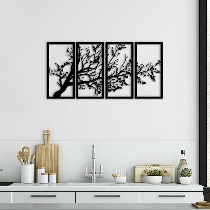 Модульна картина на стіну з дерева декор в кімнату Мовчазне Дерево