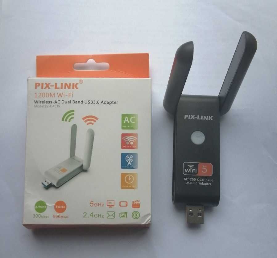 Сетевой адаптер WiFi PixLink USB 3.0 1200Mb 2.4G + 5G