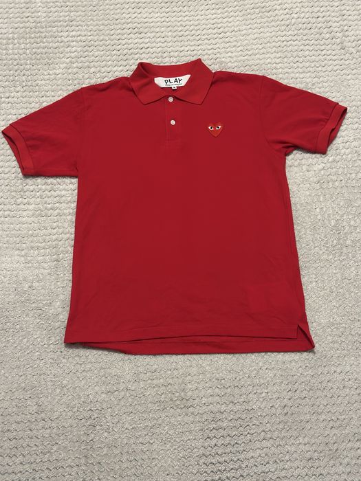 Cdg play comme des garcons футболка поло