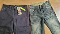 Komplet  jeansowe spodnie 5,10,15 oraz nowe bojówki COCODRILO 140cm