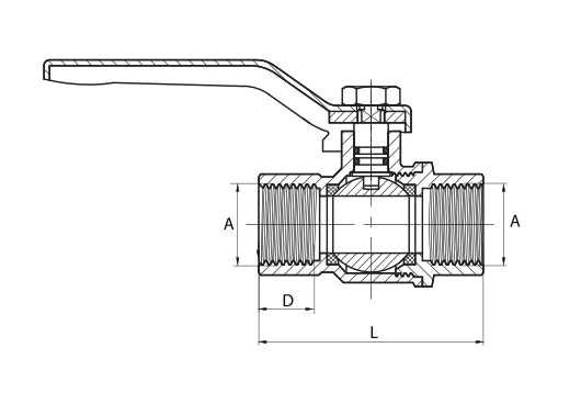 Kurek Kulowy Do Instalacji Gazowych 1" (DN25)