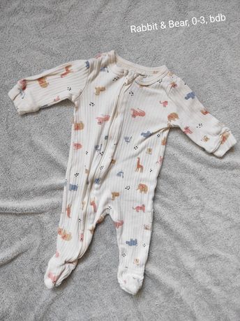 Pajacyk niemowlęcy piżamka Rabbit+Bear 0-3 TK Maxx