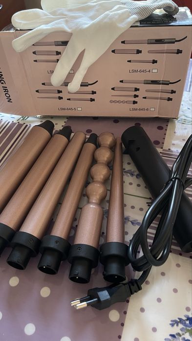 Плойка 6 в 1 для завивки волосся з змінними керамічними насадками