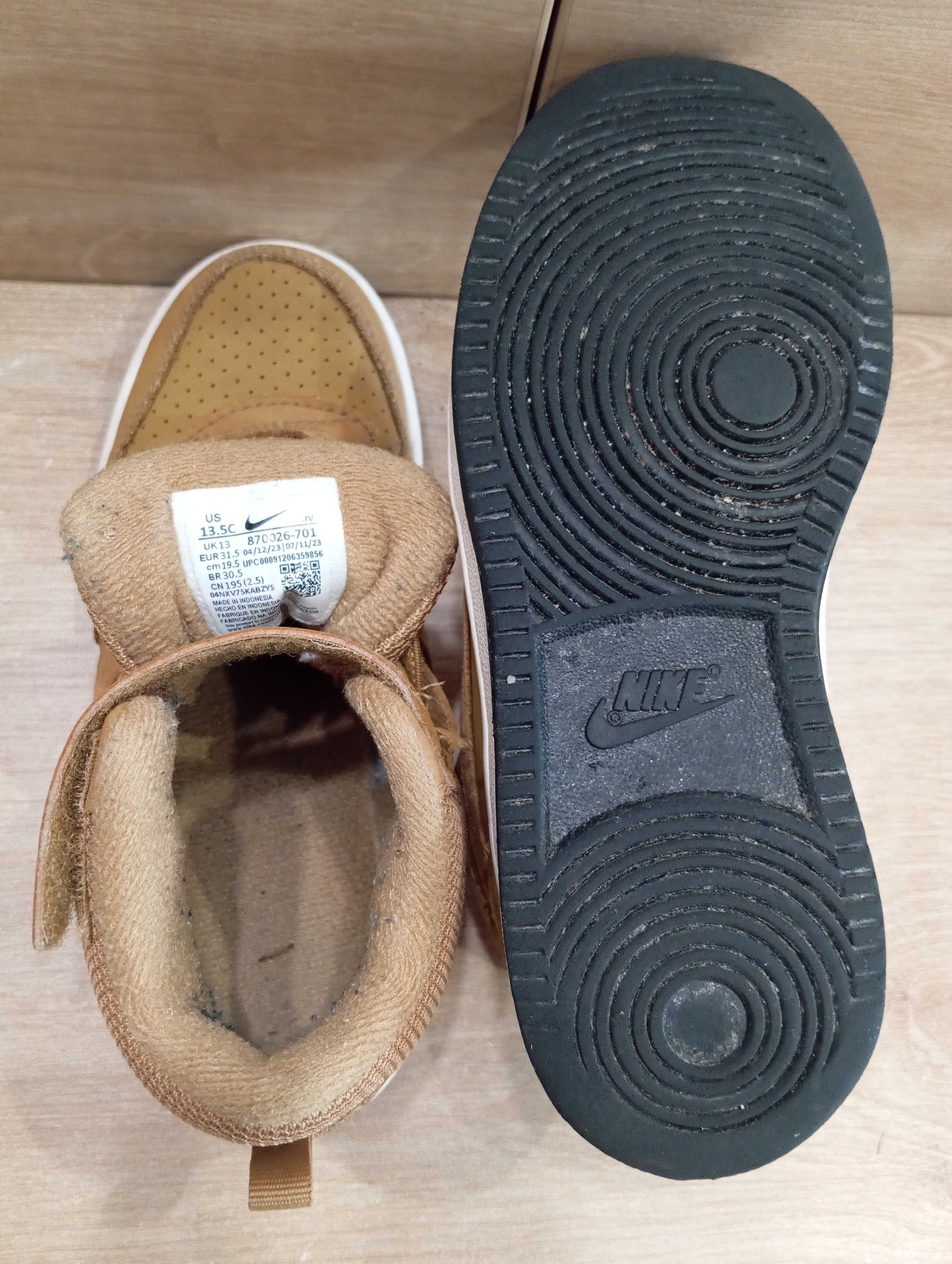 NIKE Court Borough Mid (PSV) Sneakersy Dziecięce Rozm.31,5 /19,5cm