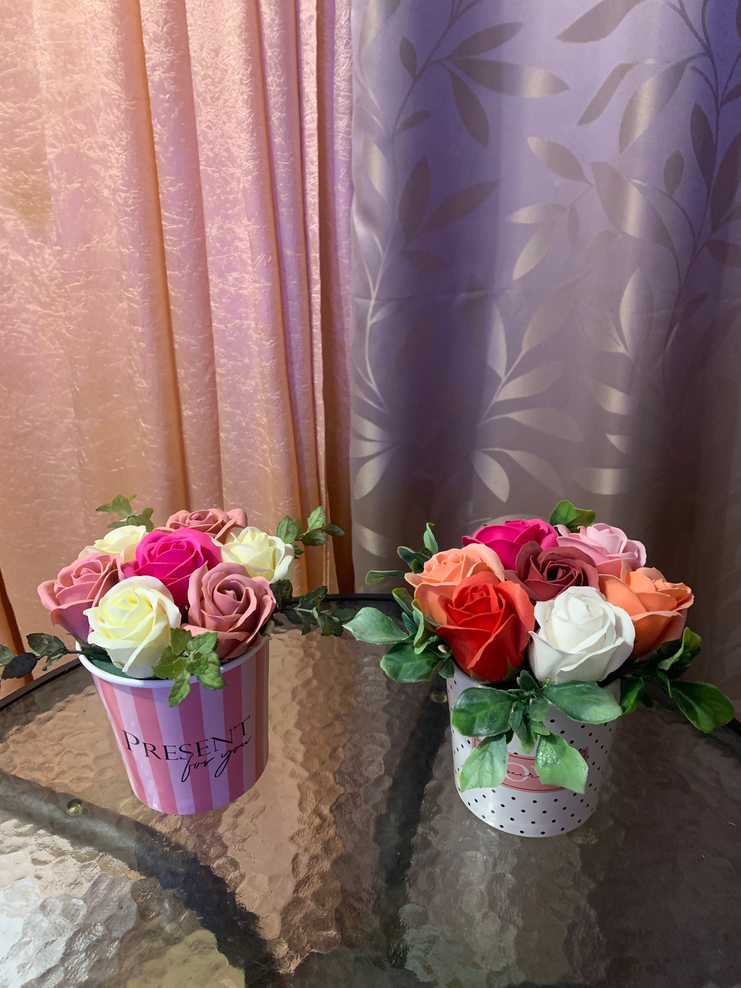 Букеты из мыльных роз