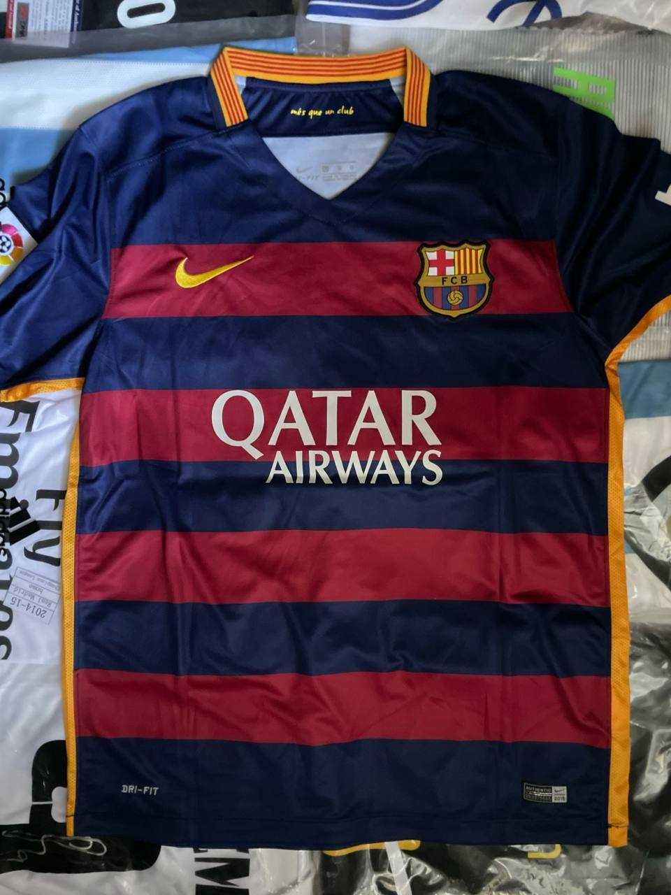 Ліонель Мессі автограф футболка з підписом Barcelona 400 Beckett COA