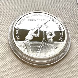 100000 zł 1991 Tobruk srebrna moneta kolekcjonerska