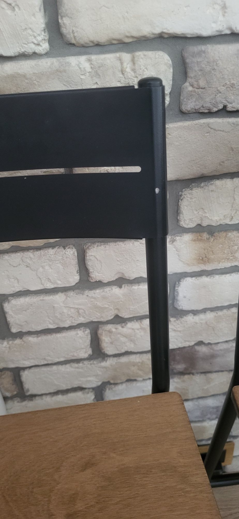 Stołek barowy ikea sandsbert czarno - brązowy 63 cm