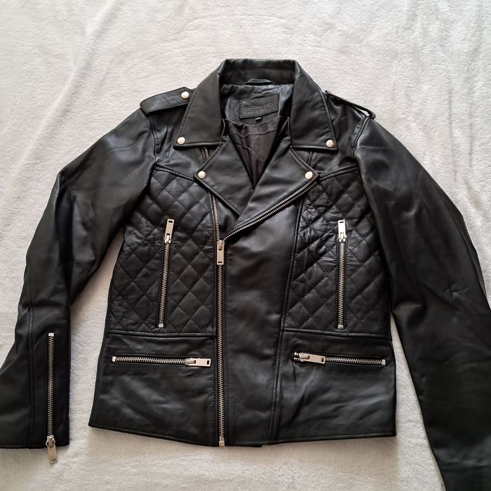 Nowa Piękna skórzana kurteczka,skóra naturalna rozmiar L, NOWA bez met