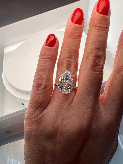 Anel - 14 K Ouro amarelo - 8.23ct. tw. Diamante