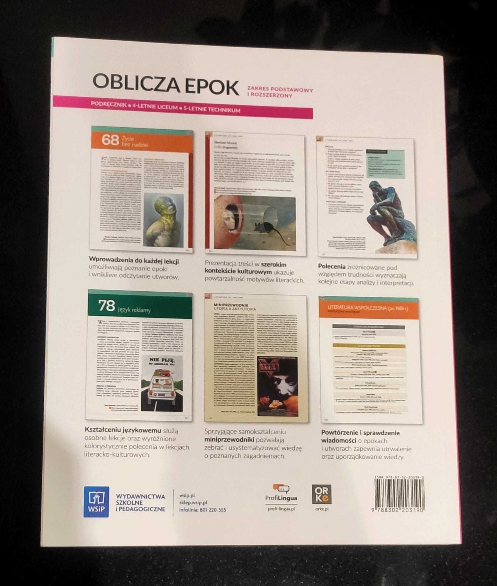 Język polski Oblicza epok 4 liceum i technikum Reforma 2019