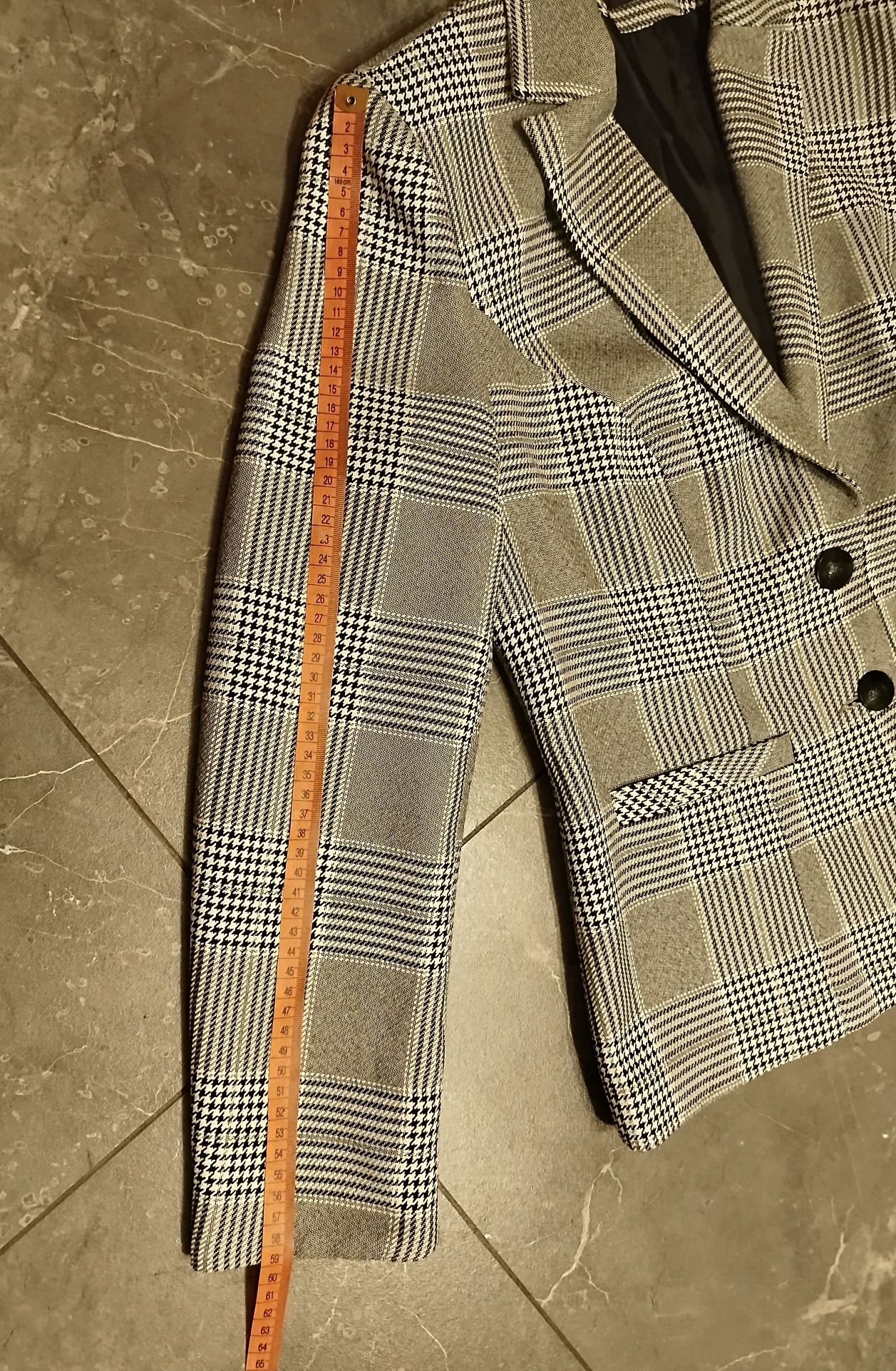 Elegancki żakiet damski w pepitkę L/XL