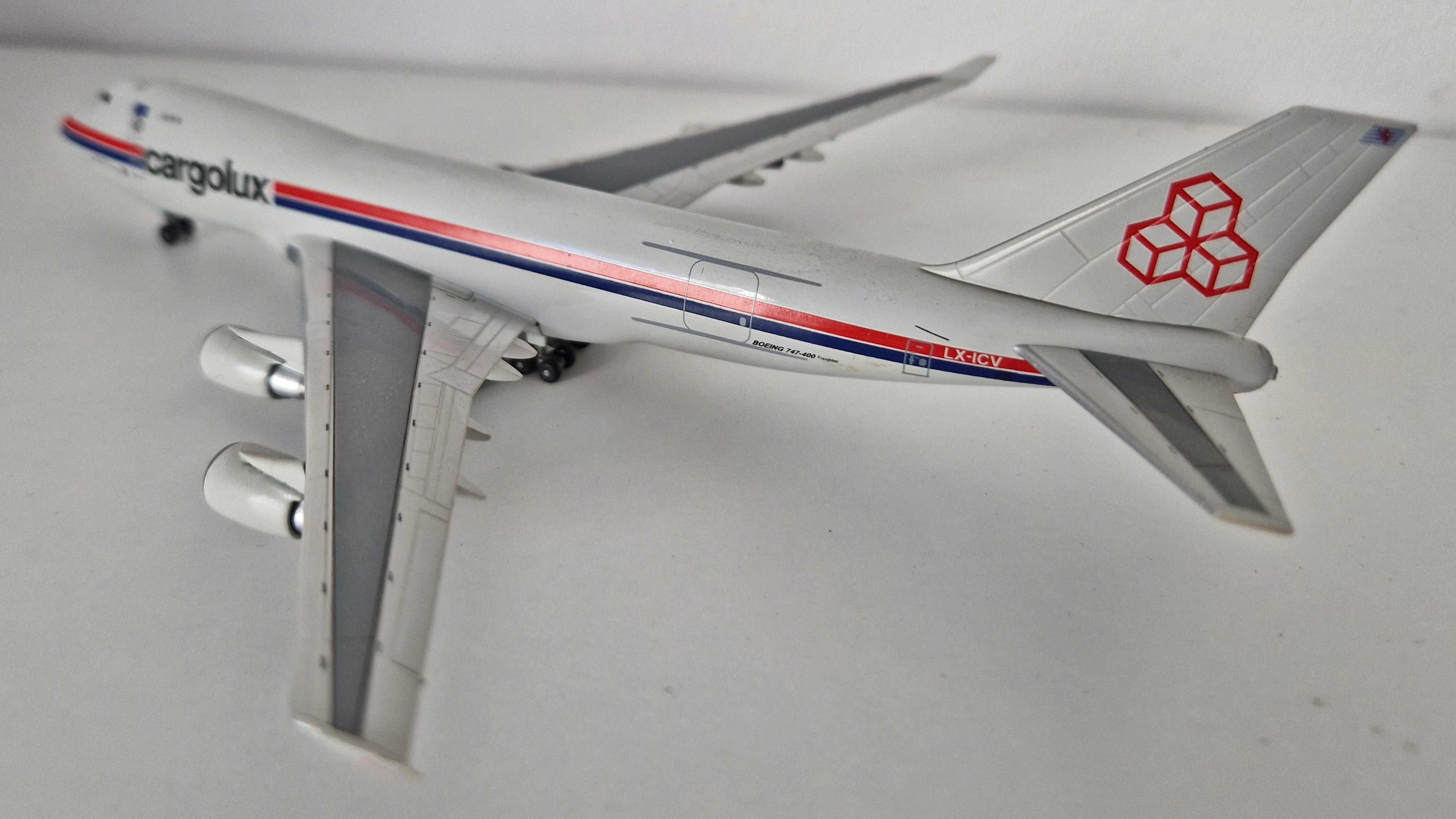 Boeing B747-400F Cargolux LX-ICV – model samolot metalowy skala 1:400