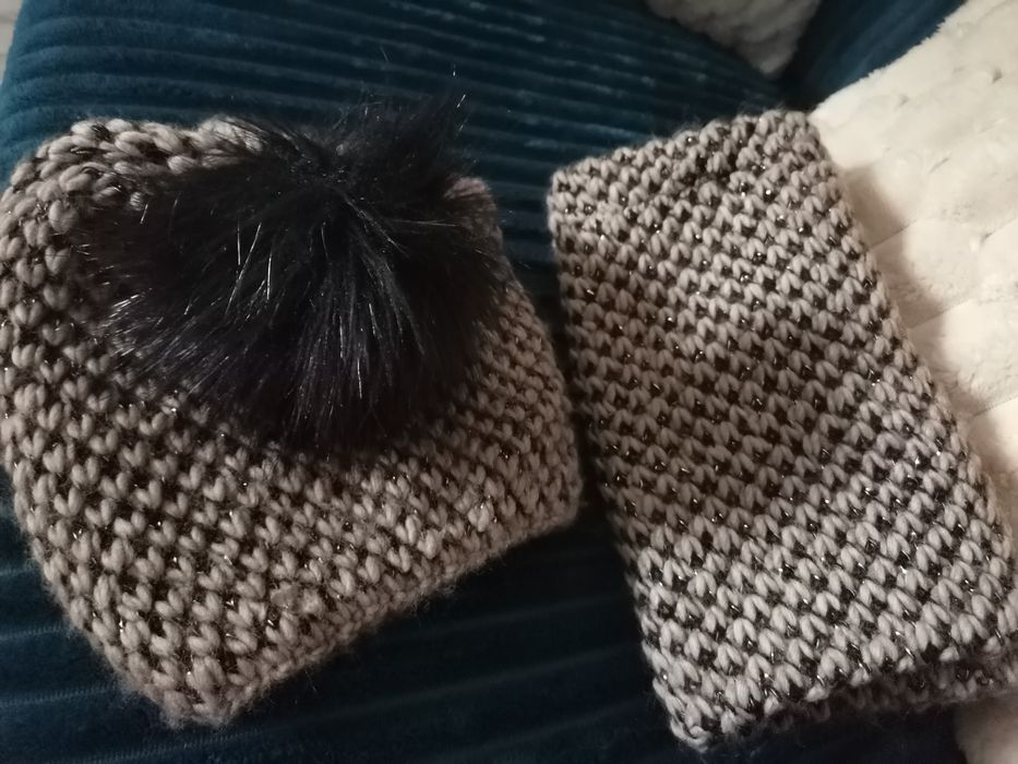Czapka z kominem damska