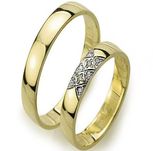 Obrączki Ślubne A019 4mm Żółte Złoto GOLDRUN BYTOM
