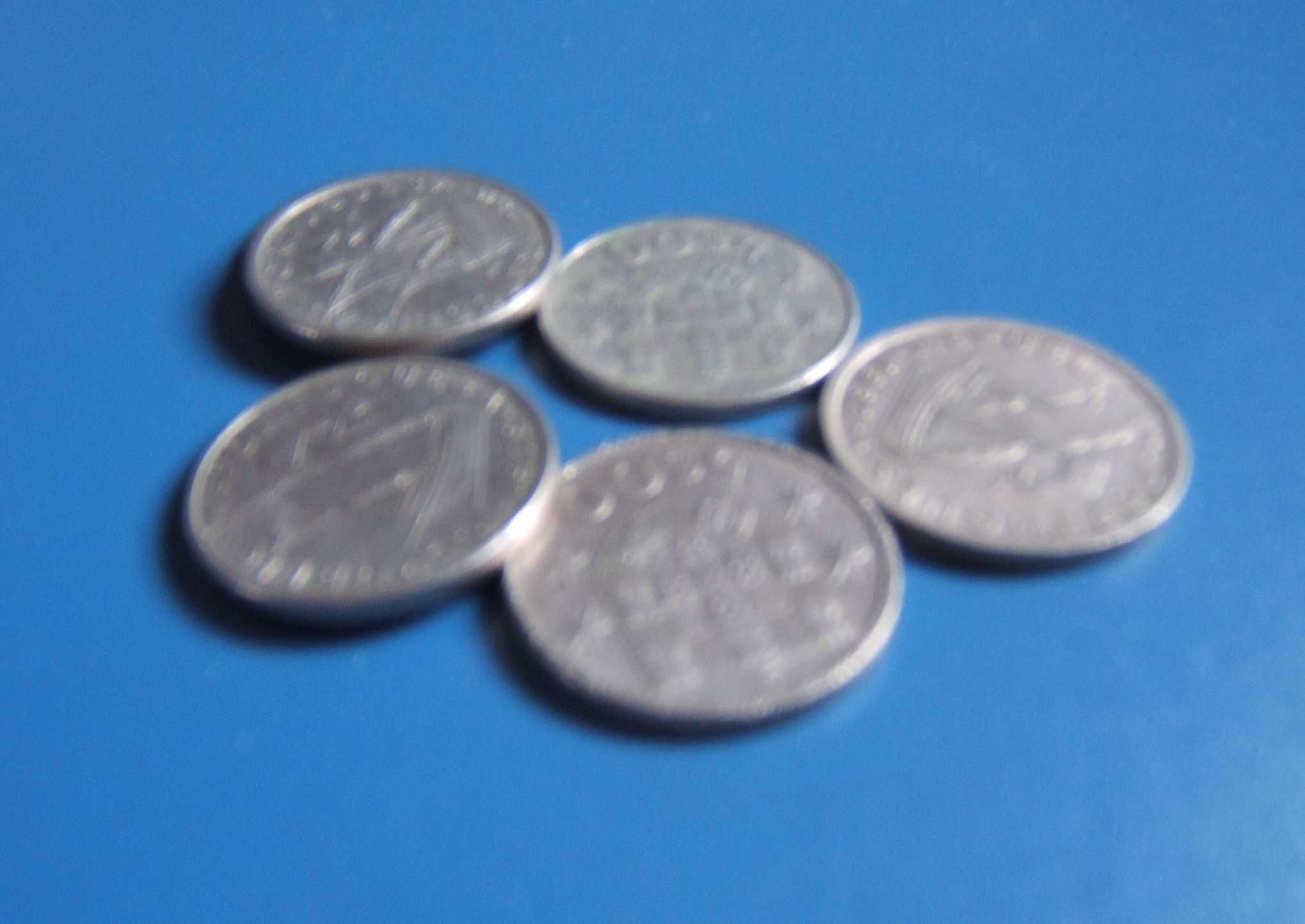 Moedas antigas de 5 Escudos de 1980 a 1986