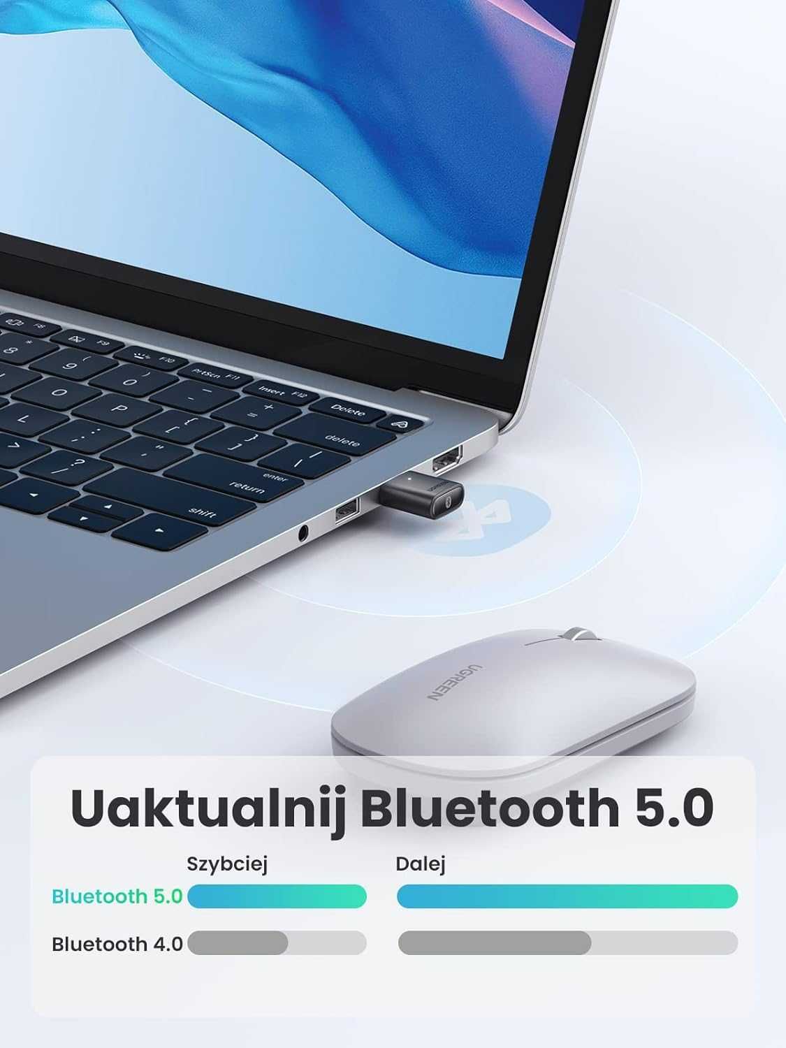 UGREEN CM390 Bluetooth adapter 5.0 Windows 11/10/8.1/7