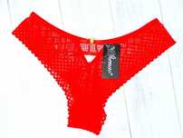XL/XXL 42/44 brazyliany figi majtki ozdobne paski koronka