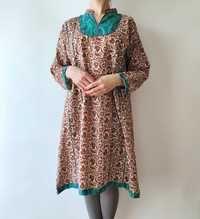 Tunika indyjska sukienka XXL 44 bawełna vintage retro hippie wzór