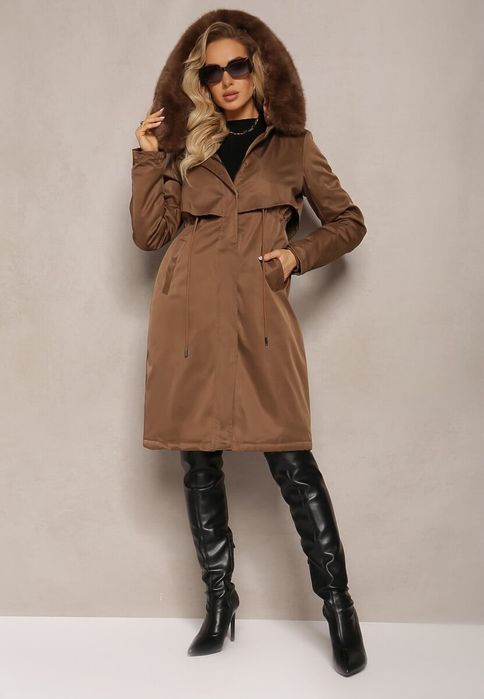 Kurtka zimowa brązowa miś M