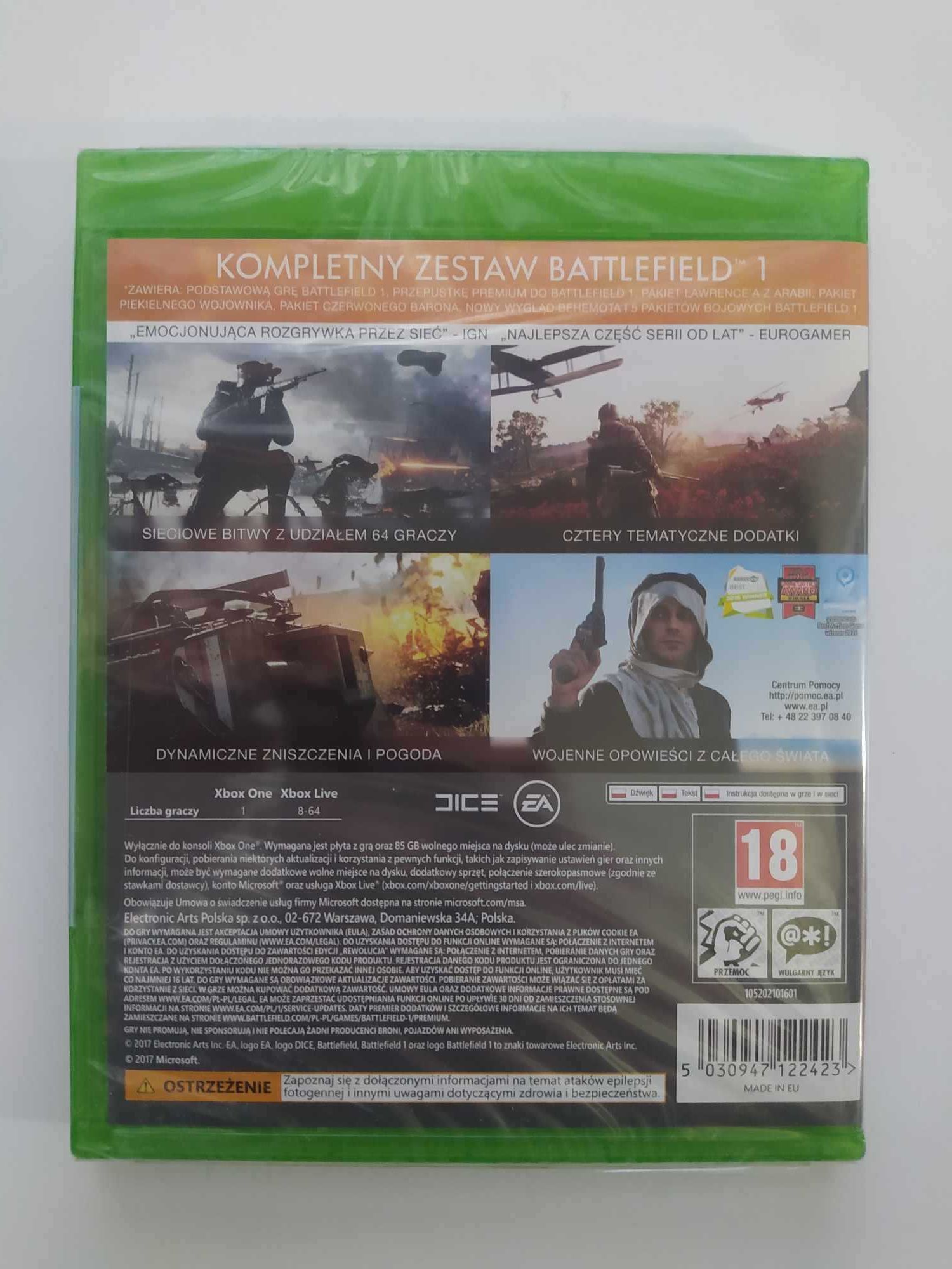NOWA Battlefield 1 Rewolucja Xbox One / Polska okładka