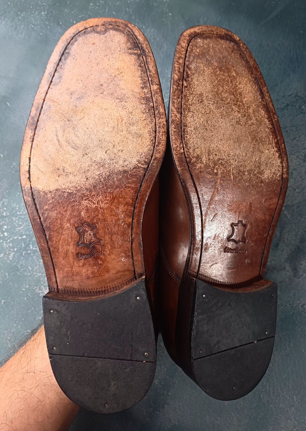 Włoskie eleganckie skórzane buty Marks & Spencer, rozmiar 44,5  – idea