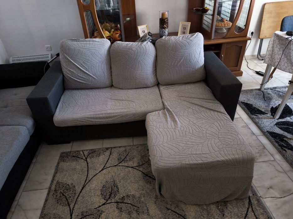 Sofá Chaise Longue Reversível (Cinzento Escuro) - Novo - Menos de 1 An