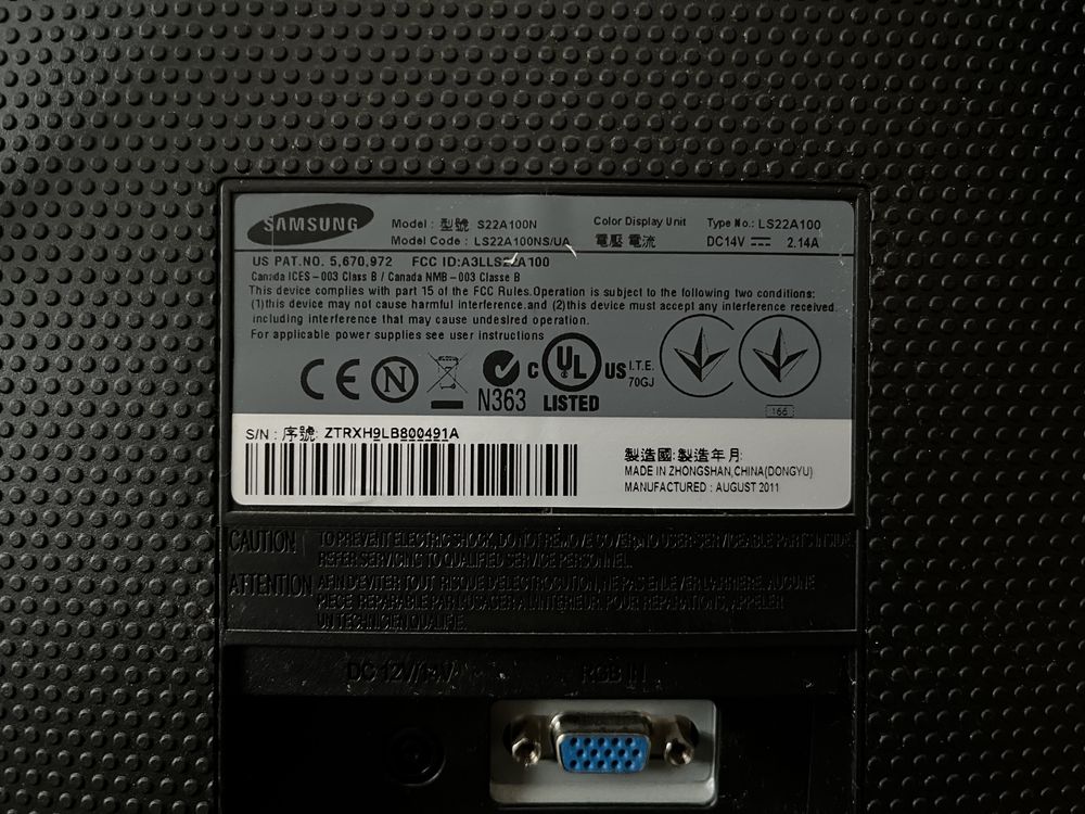 Монитор Samsung s22a100n 21.5’