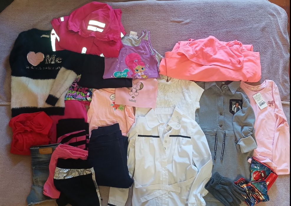 Лот пакет речей на дівчинку 128-140