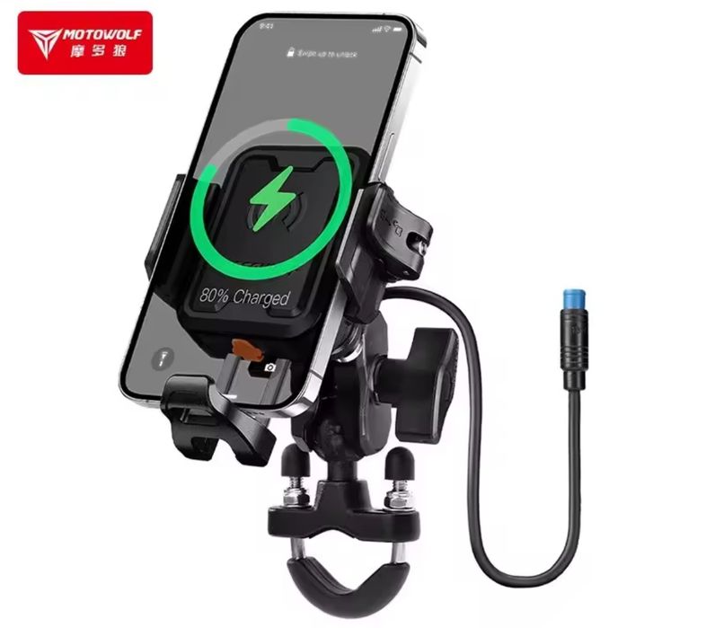 Suporte de telemóvel com wireless charger