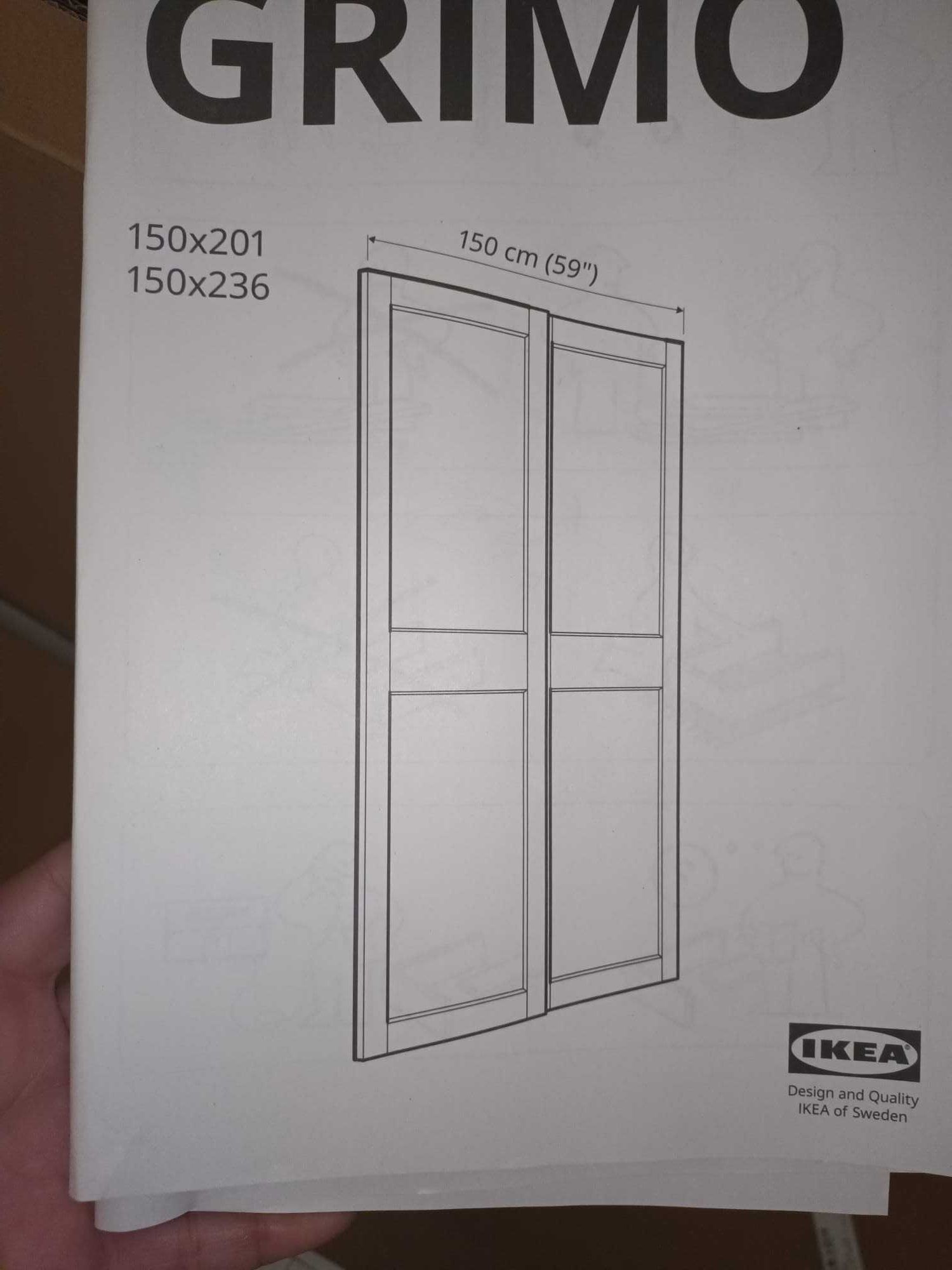 1 Porta de correr, de roupeiro, NOVA da linha Grimo, marca Ikea
