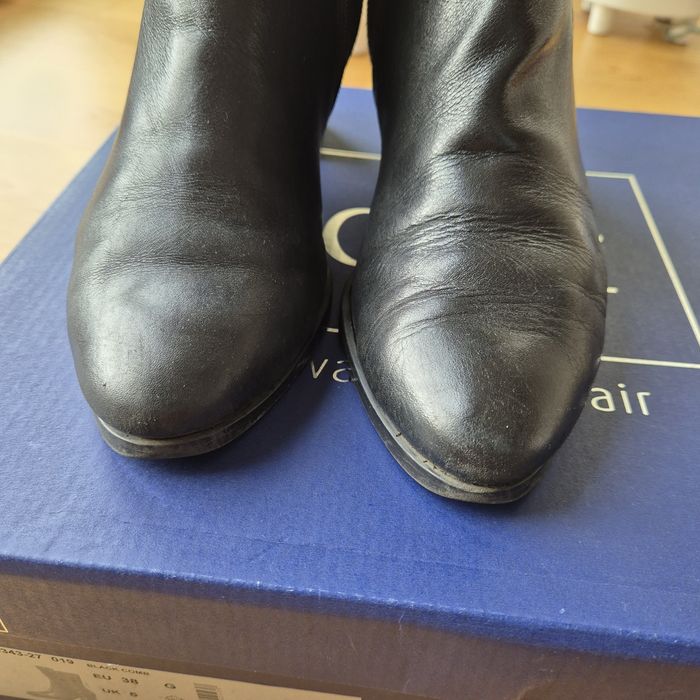 Botki skórzane r. 38, czarne f. Caprice s.db