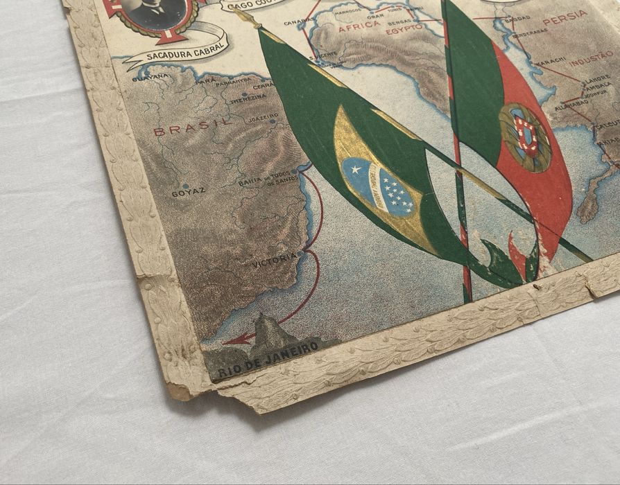 Poster 1ª travessia aérea Atlântico Sul 1922 Gago Coutinho Sacadura