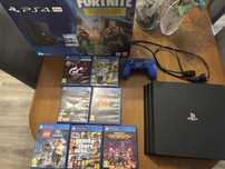 PlayStation 4 Pro 1Tb + 1 Pad + 7 gier