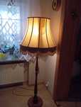 Stylowa lampa podłogowa styl vintage 160 cm toczona noga