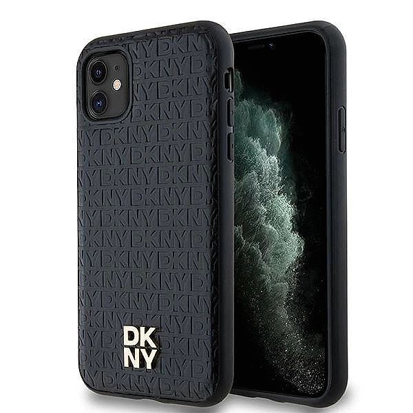 Etui DKNY Leather Monogram Pattern Metal Logo MagSafe na iPhone 11 / X