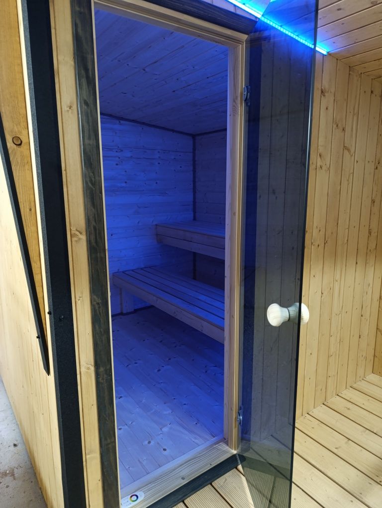 Sauna ogrodowa izolowana kompletna z piecem