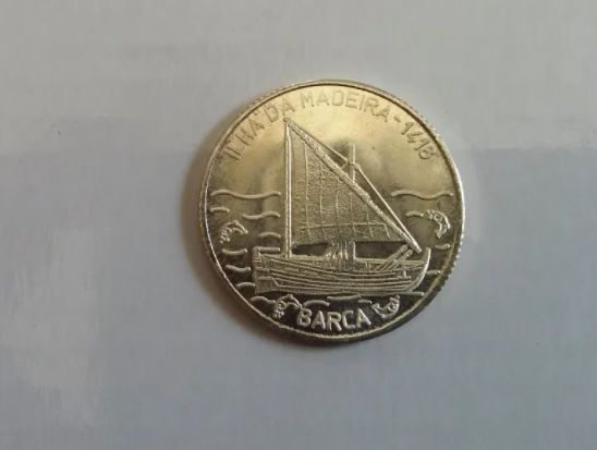 Medalha / Moeda descoberta Ilha da Madeira - prata