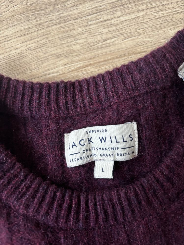 Bordowy sweter Jack Wills