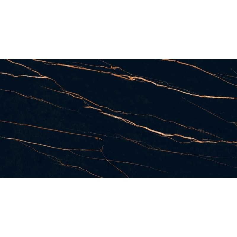 Gres Marquina graphite 60x120 black płytka lappato półpoler złota żyła