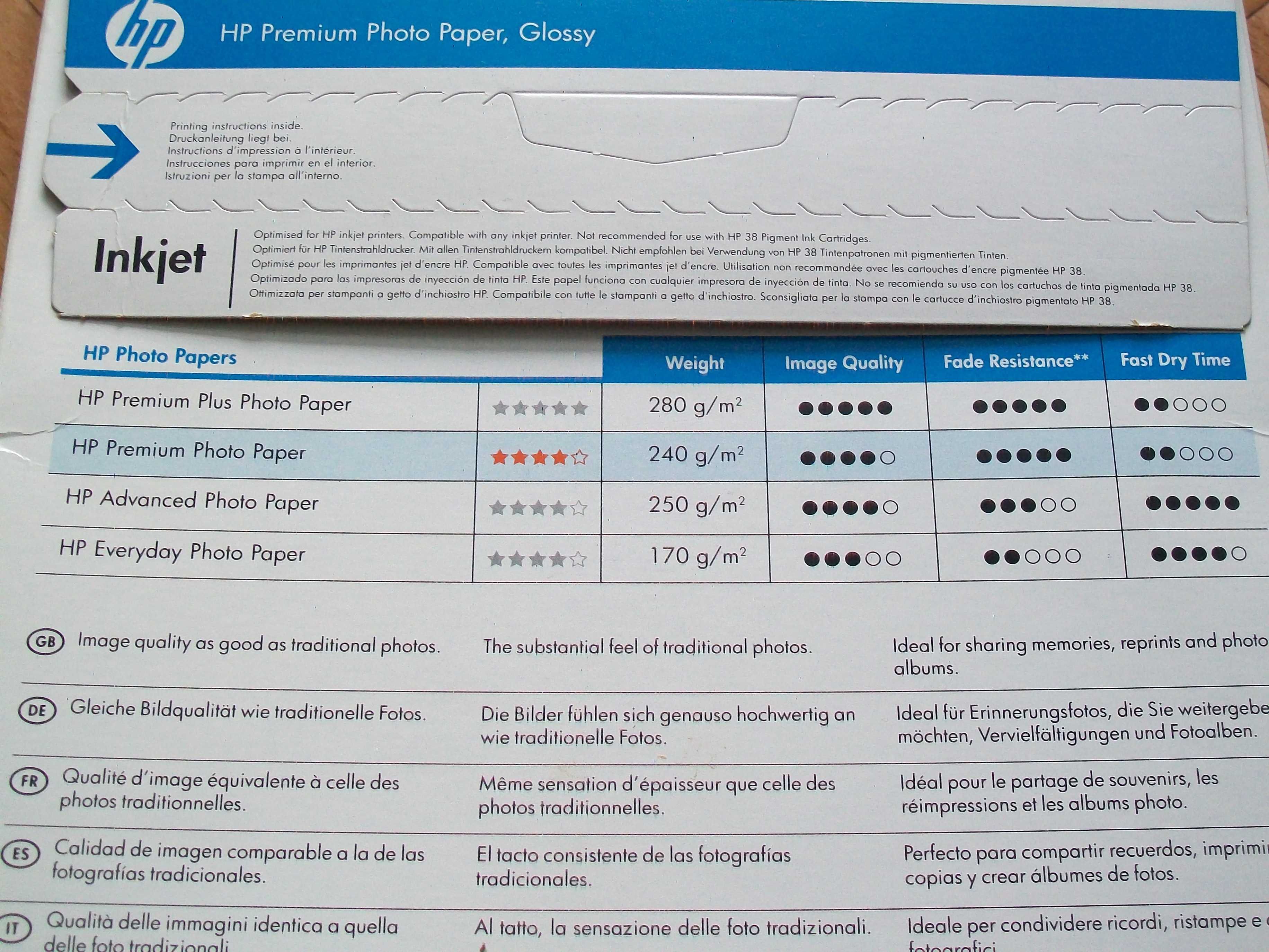 Papier HP Premium Photo Paper A4, 42 kartki